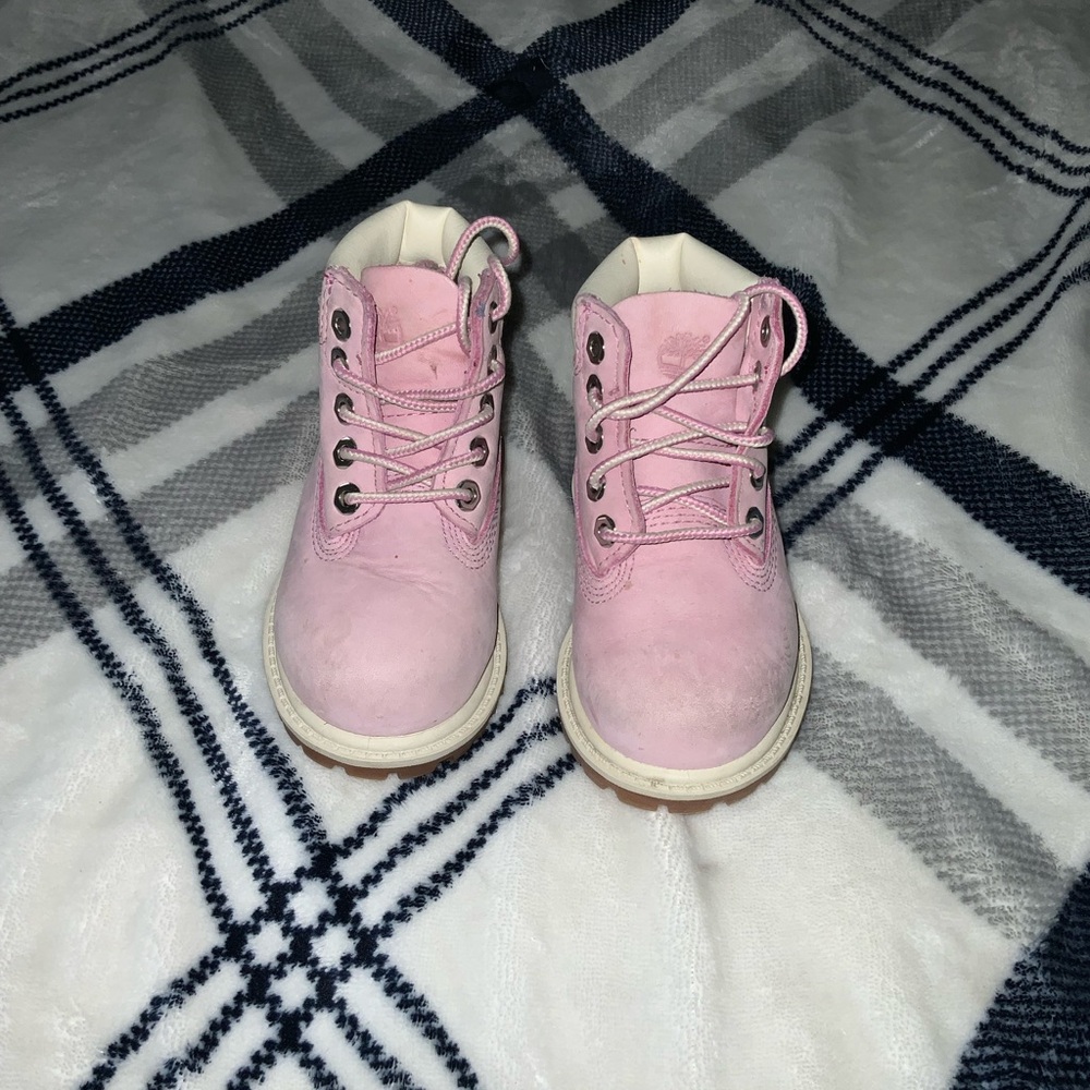 Timberland Kids Pink Lace-Up Boots
